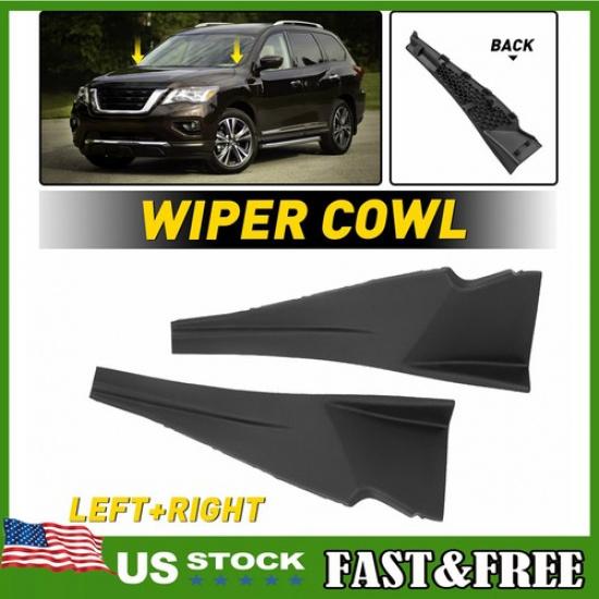 Fit Nissan Pathfinder 13-20 Left&Right Side Windshield Wiper Cowl Extension Trim