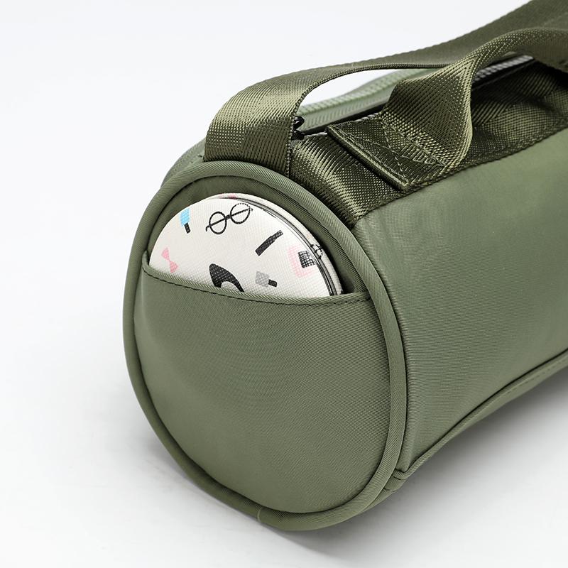 Cylinder Women's Bag Solid Color Nylon Bag Mobile Phone Bag Shoulder Crossbody Bag