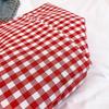 Contrast Color Plaid Shoulder Bag Large Capacity Tote Bag