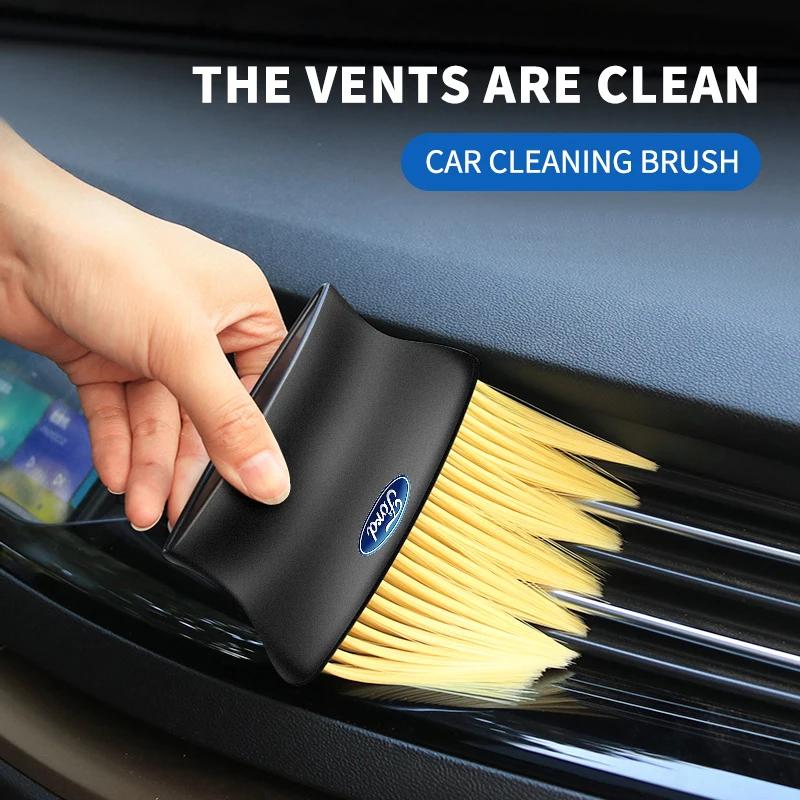 Car Instrument Board Outlet Outlet Body Interior Decoration Dust Brush Clean Hair Brush For Ford Ranger Focus Kuga Mustang S-MAX