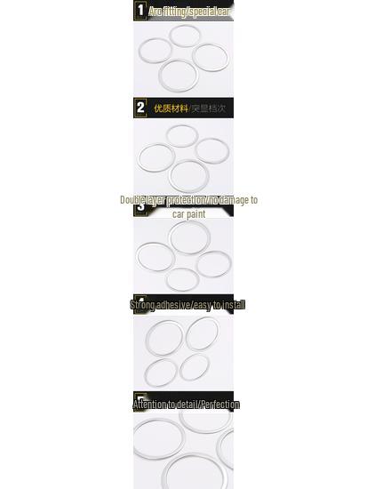 16 Qashqai Audio Speaker Bright Ring Decorative Frame - Electroplated Cover Patch for Car Accessories