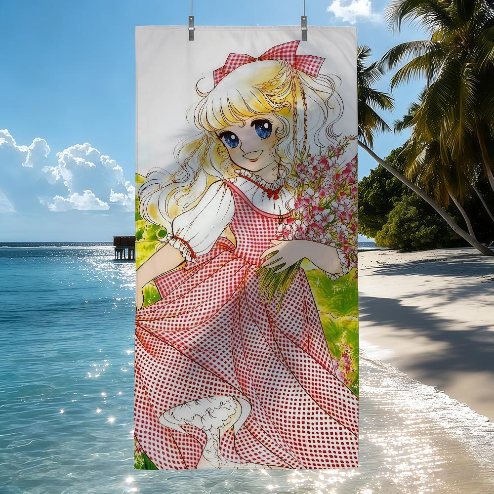 Anime Cartoon Candy Candy kawaii Towel Quick Drying Beach Towels Are Suitable For Swimming Pools Camping Yoga And The Gym