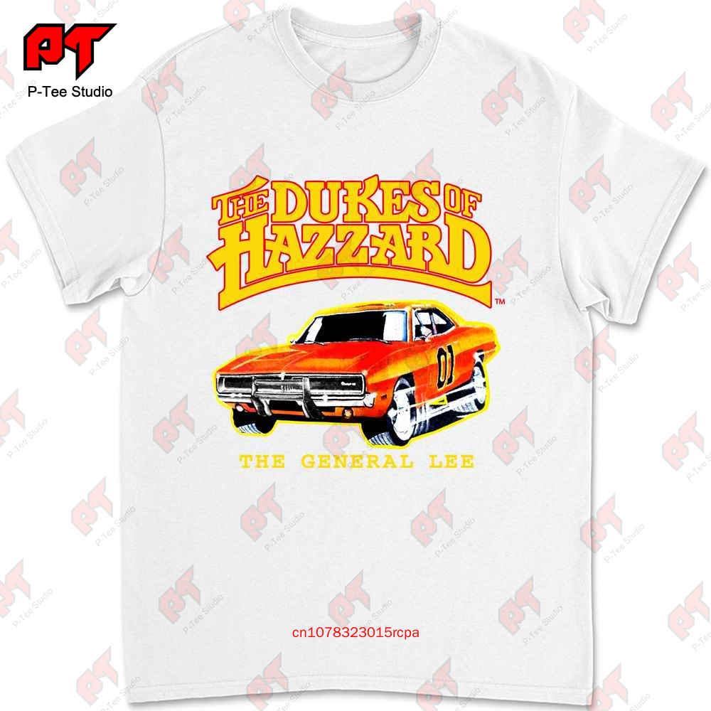 Vintage The Dukes Of Hazard General Lee T Shirt Size Large Black Single Stitch FMZN