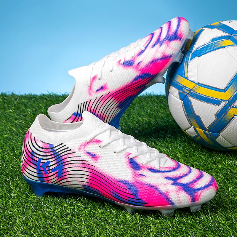New Men Football Boots Sneakers Grass Cleats Soccer Shoes High-quality Outdoor Non-Slip Boys Match Hot-selling High-top Light