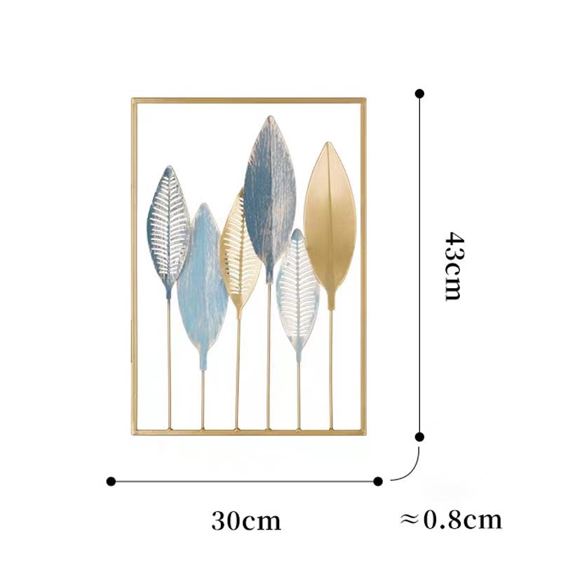 Metal Leaf Iron Wall Hanging Decor Palm Maple Leaves Plant Ginkgo Nordic Wall Pendant Mural Living Room Bedroom Home Decoration