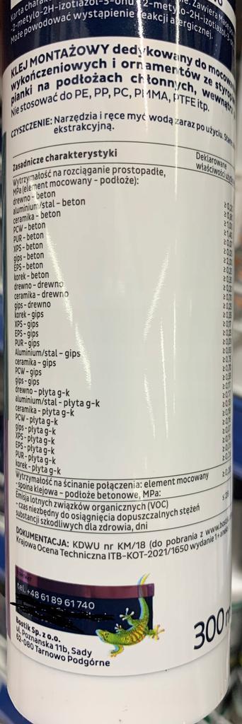 Adhesive for plaster stucco and polystyrene 300 ml