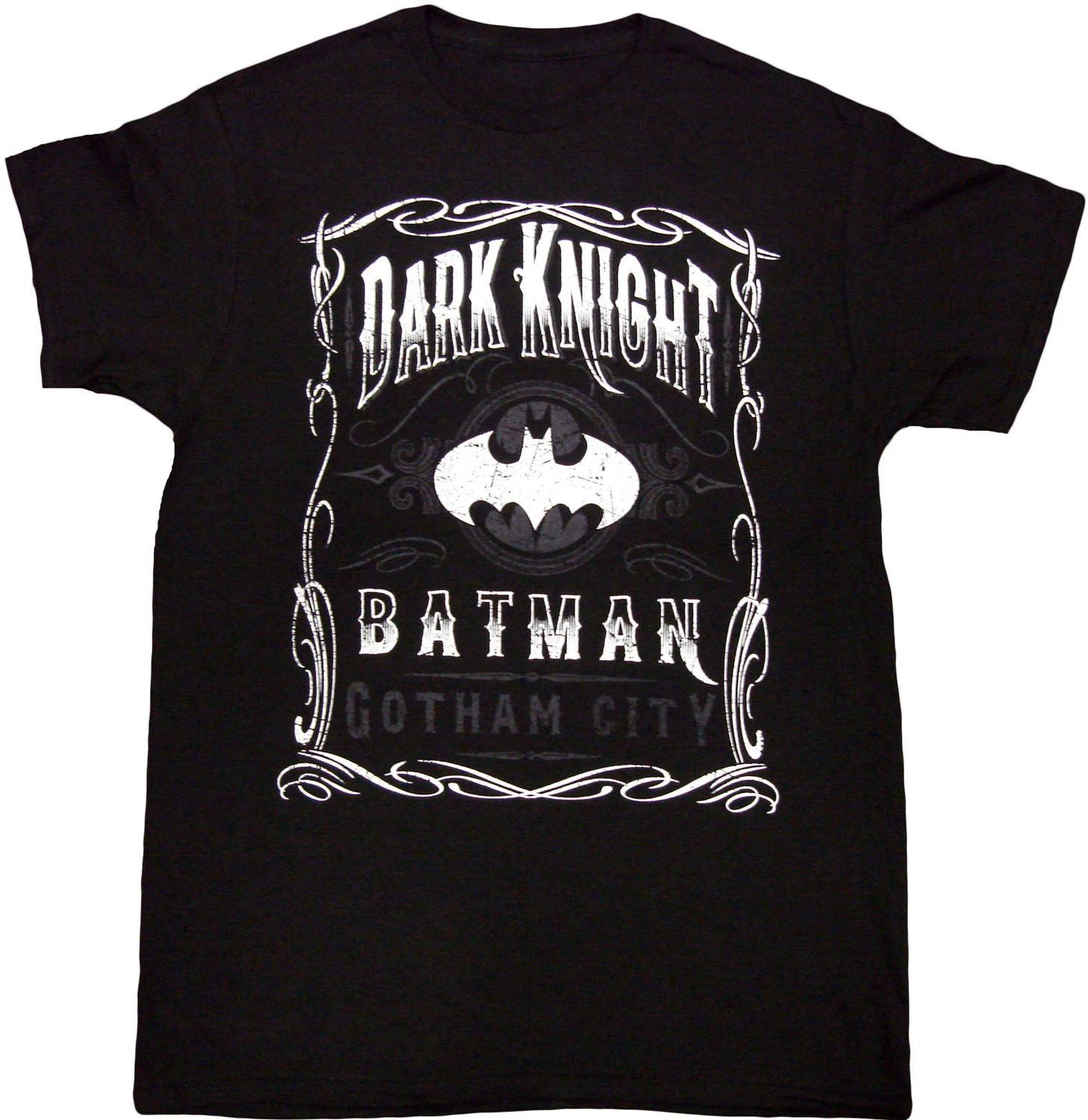 DC Comics Batman The Dark Knight Scroll Black T-Shirt S