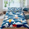 For Kids Boys Girls Bedroom Decor - Rocket Astronaut Space Theme Duvet Cover Set King Queen Full Size Polyester Comforter Cover