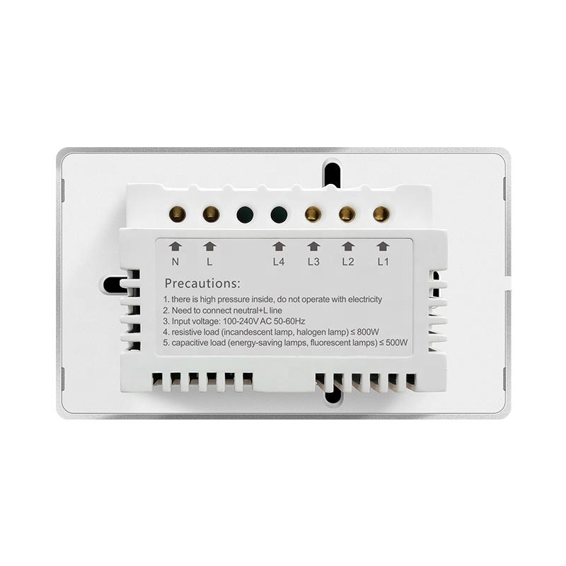 JHY Tempered Glass Zigbee Smart Home Touch Light Switch 1/2/3/4 Gang Remote Control Wifi Wall Switches Google Alexa