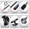 Nowy poszycia zestaw kołowrotków wędki 5 sekcji wędka z włókna węglowego Spinning Fishing Reel metalowa kulka uchwyt wędka Combo