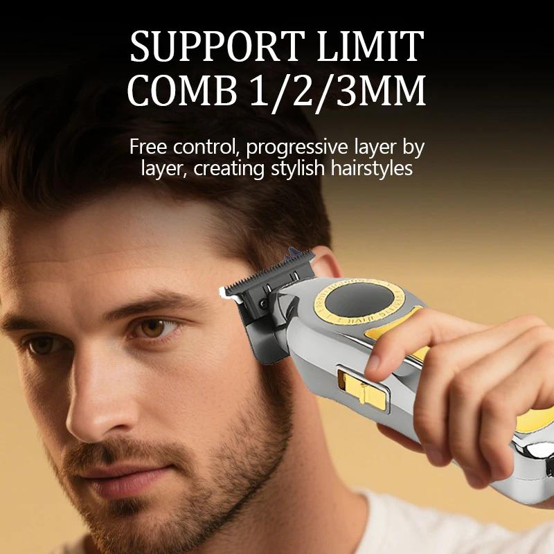 Kemei KM-1784 Electric Hair Trimmer Cordless Edgers Hair Clipper Rechargeable Finish Hair Cutting Machine Men Beard Trimmer