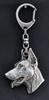 Dobermann, Doberman Pinscher, Dobie I - Silver-plated Key Ring with Dog, Handbag Decoration, Backpack Pendant by Art-Dog Brand