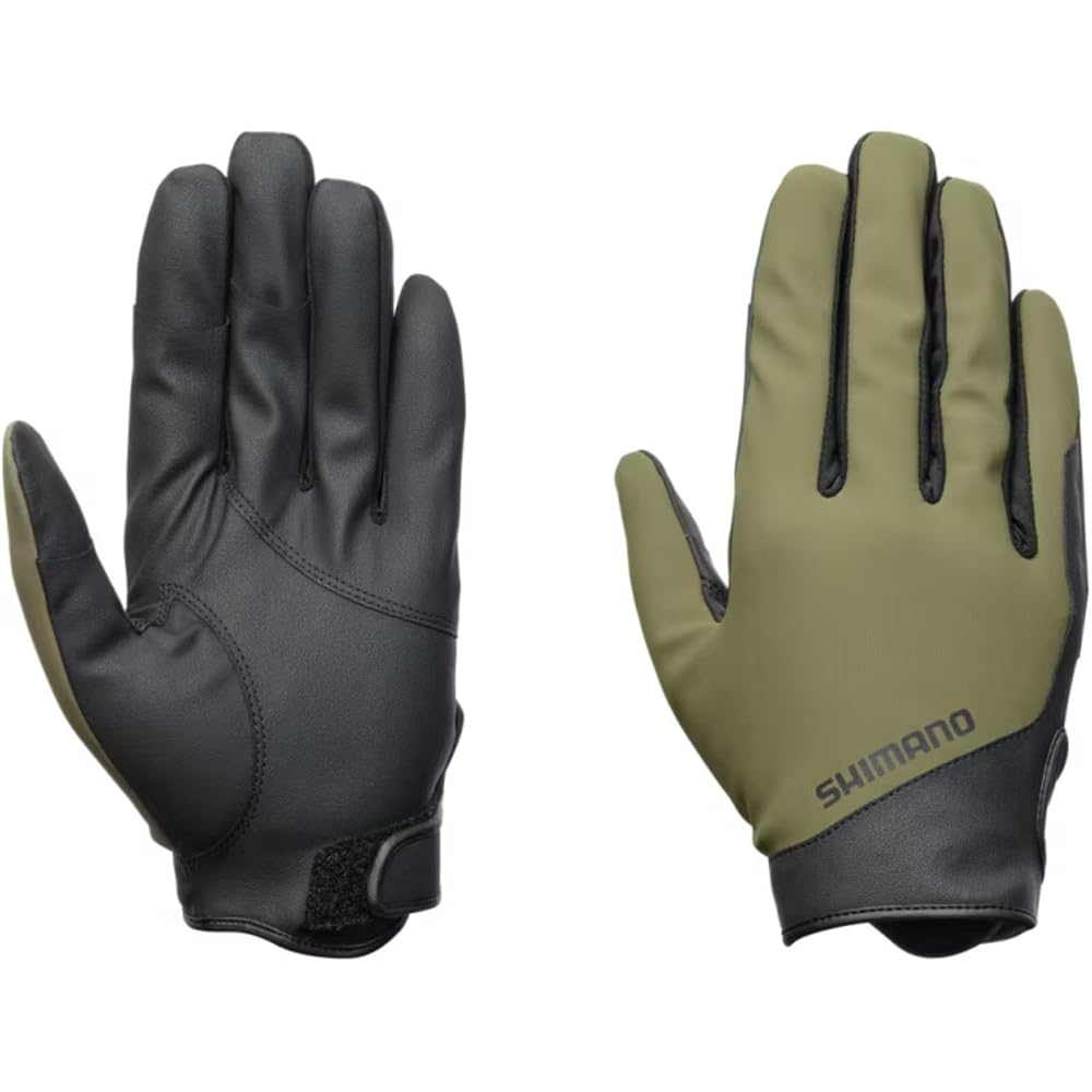 Shimano Basic Warm Gloves Fingerless GL-071Y Khaki XL