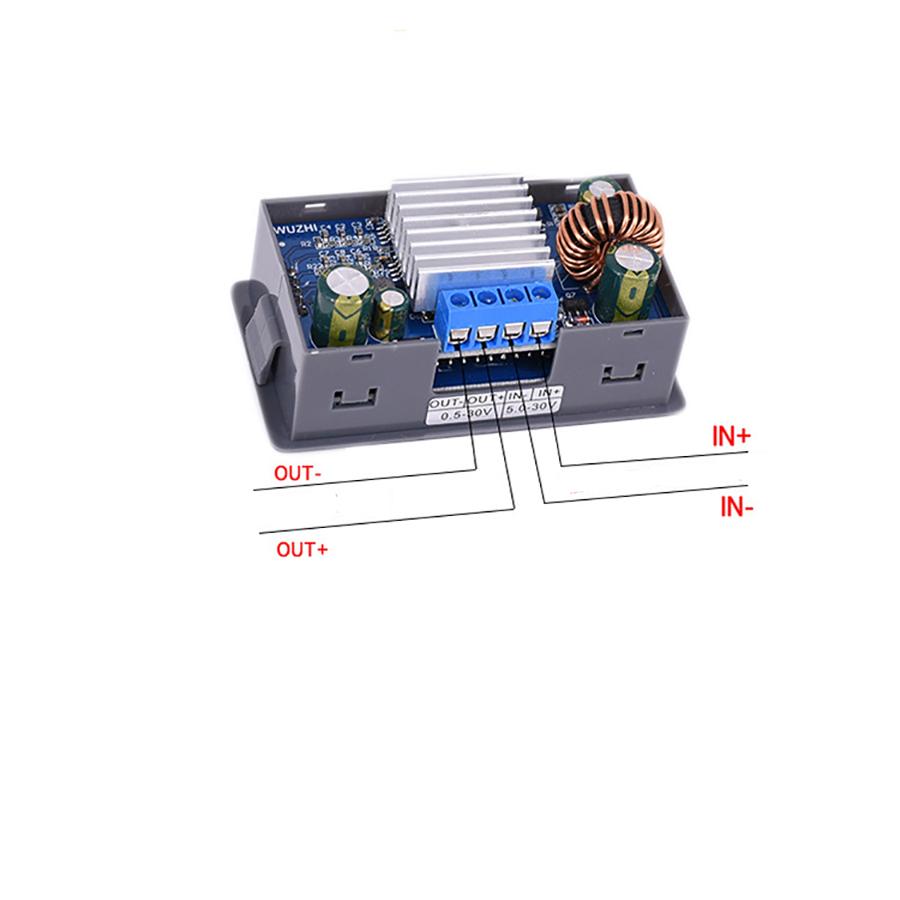 DC 0.5-30V 4A Buck Boost Converter Module CC CV Voltage Regulator LCD Display