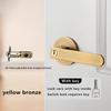 Indoor Door Indication Lock Household Keyed Three-lever Handle Lock White Bathroom Occupied or Unoccupied Door Handle
