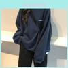 Fall Korean Style Letter Print Loose Fit Long Sleeve Sweatshirt For Women