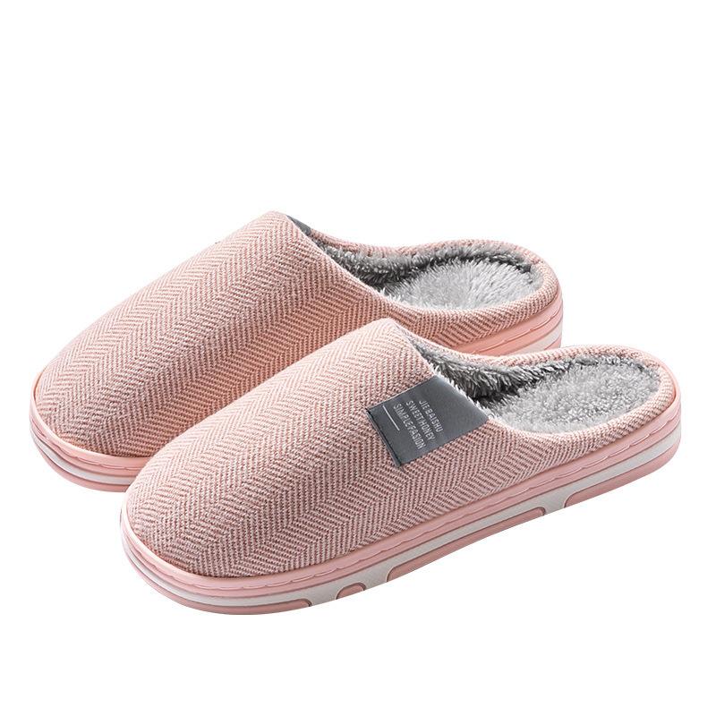 Cotton Slippers Autumn and Winter 2025 New Indoor Home Warm Thickened Slippers Couple Home Non-slip