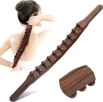 Univerzální škrabací hůl na masáž celého těla Double Wave Carbonized 20 Bead Tendon Stick