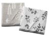Bath Nordic Monochrome White Set of 60 X 120 Medium Towel, Jacquard, Forest, & Gray, 2, Cm, Thickness, Monotone, SV-6902-2
