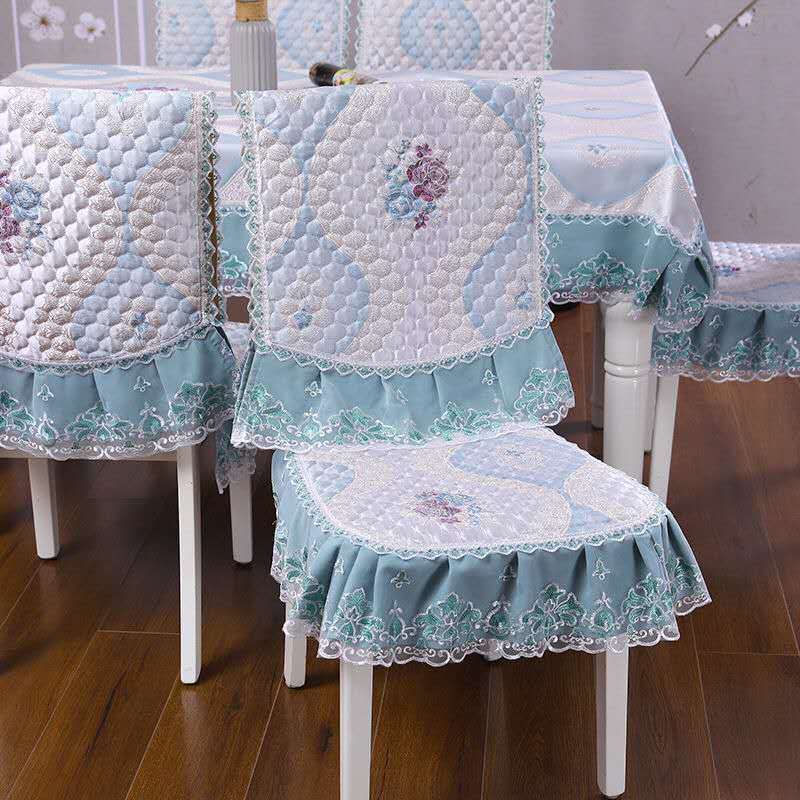 4 Pcs High-quality Dining Table Chair Cover Plants Flowers Tablecloth Chair Cushion Household Non Slip Dining Seat Cover Universal Type Mat