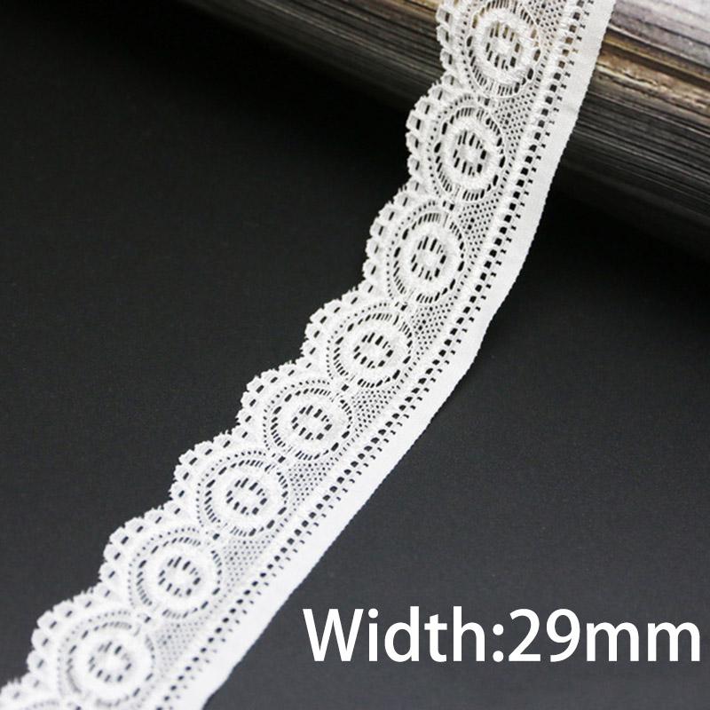(5 Meters/lot) White Elastic Lace Fabric Underwear Stretch Laces Trim DIY Crafts Sewing