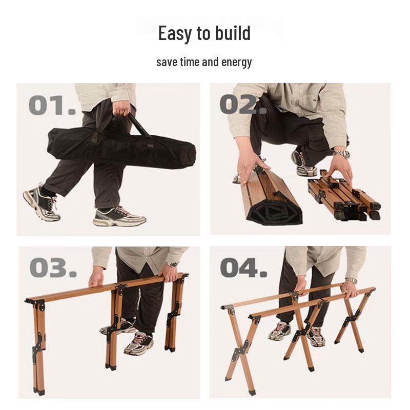 Outdoor Folding Aluminum Alloy Roll-up Camping Table