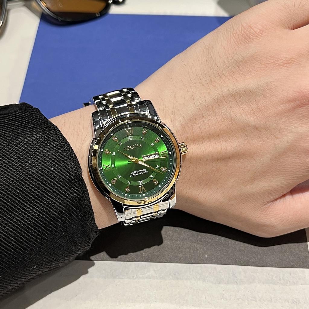 Original Luxury Watch for Men Date Week Waterproof Luminous Man Watch Stainless Steel Quartz Business Men's Watches