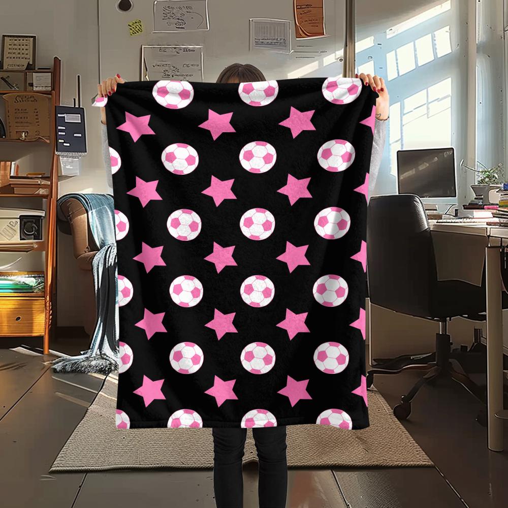 Star Pattern Print Flannel Blanket,High Quality Comfortable for All Seasons,Home Decor,Warmth and Comfort,Perfect for Christmas Gifts