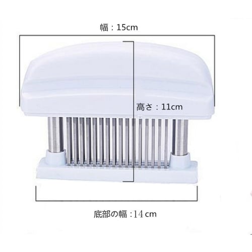 Warm Time Meat Tenderizer, Meat Tenderizer, 48 Blades, Disassembles for Cleaning, Includes Cleaning Brush, Dishwasher Safe