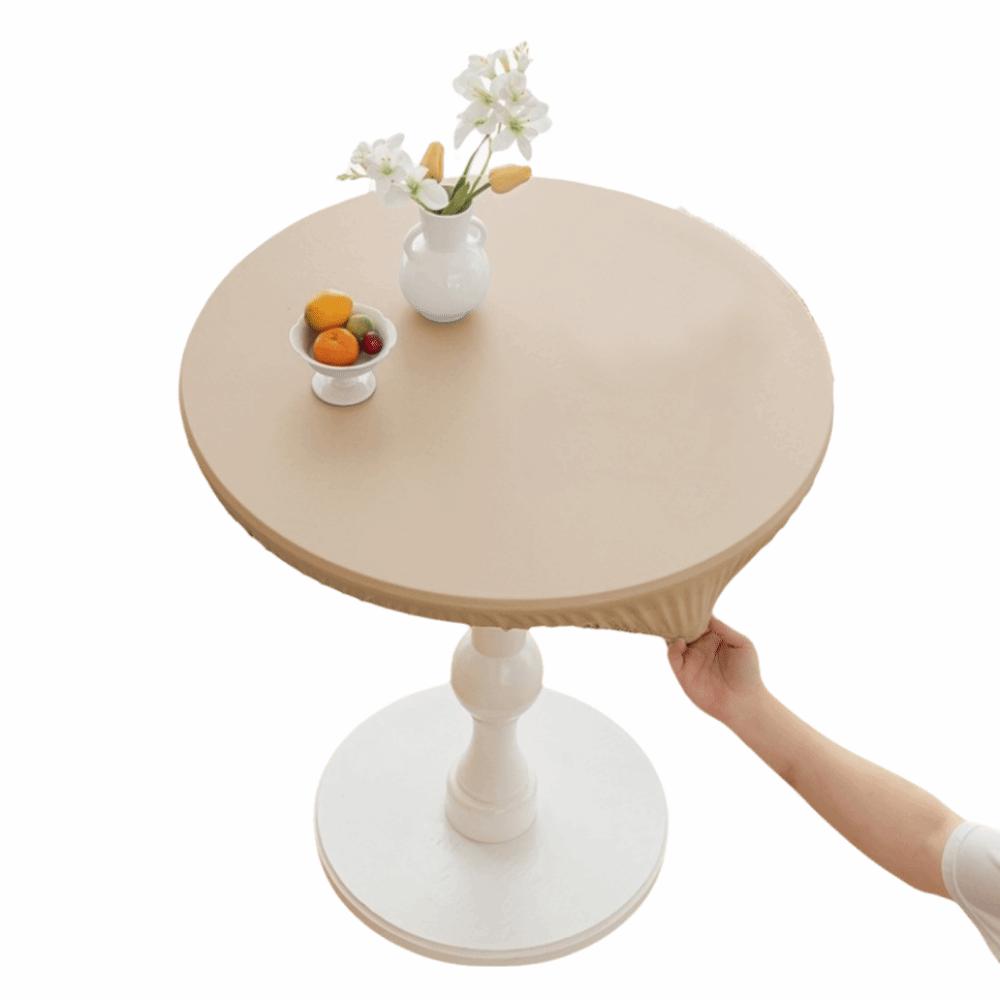 PU Leather Stretch Tablecloth Waterproof Table Protector Heat-resistant Desktop Cover Dining Table