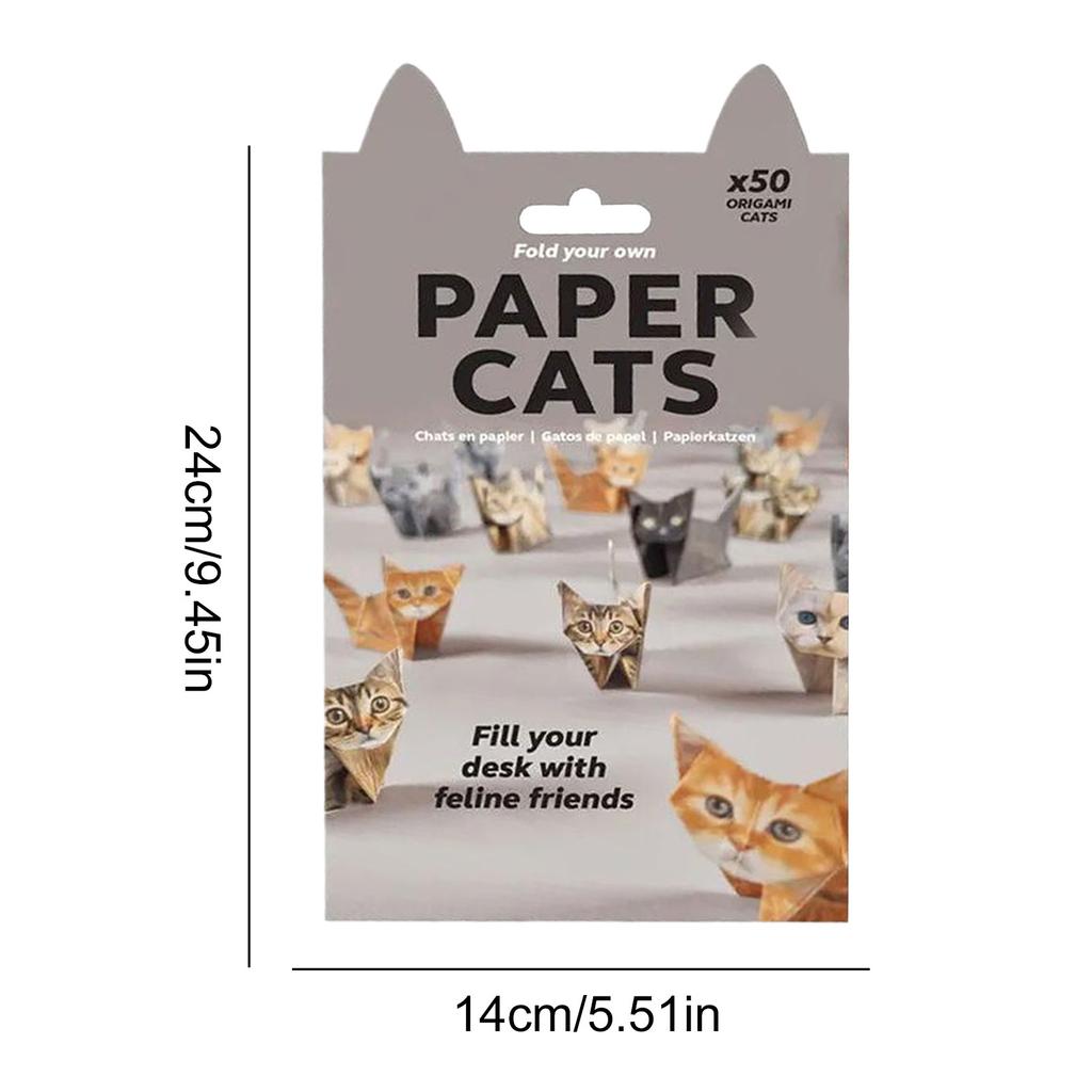 Creative Diy Paper Cats Handmade Diy Paper Cat Dog Dinosaur Folding Animal Folding Paper Set Fun Origami Craft Kit for Adult Kid