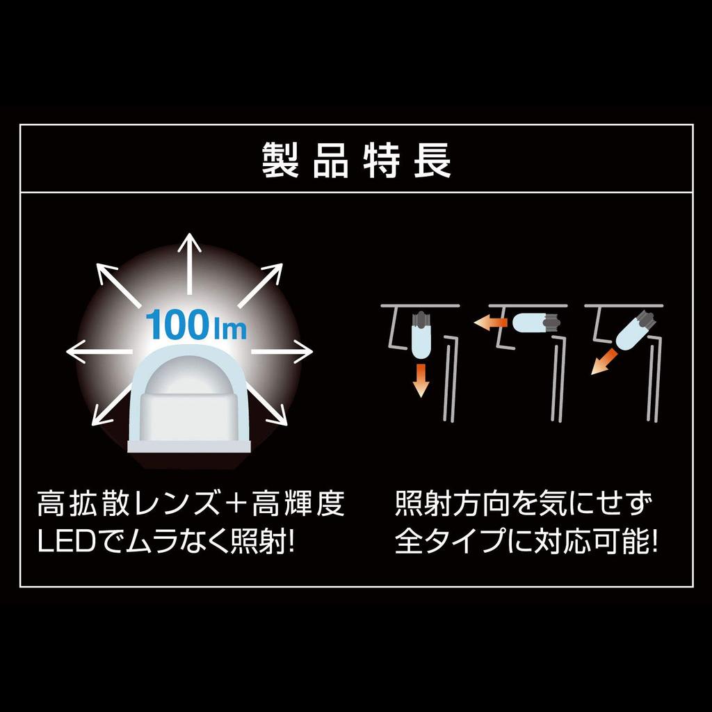 Carmate BW152 LED GIGA T10 License Lamp, 5000K (Elegant White Light), 100 lm, Compatible