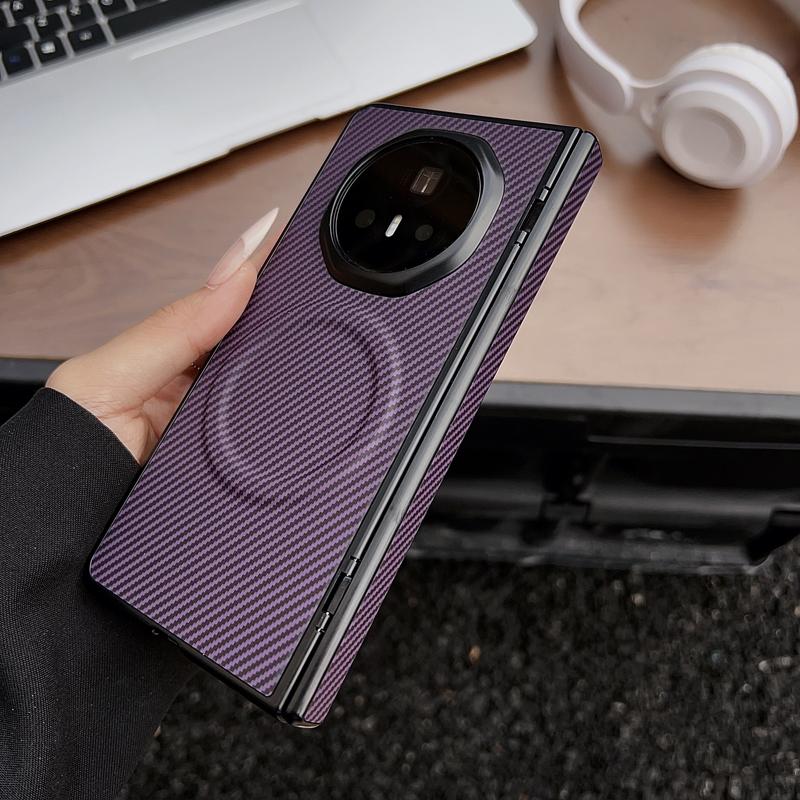 

For Honor Magic V3 Case Carbon Fiber Pattern PU Leather Folding Wireless Charging Cover For Honor Magic V 3 HONOR Magic V3
