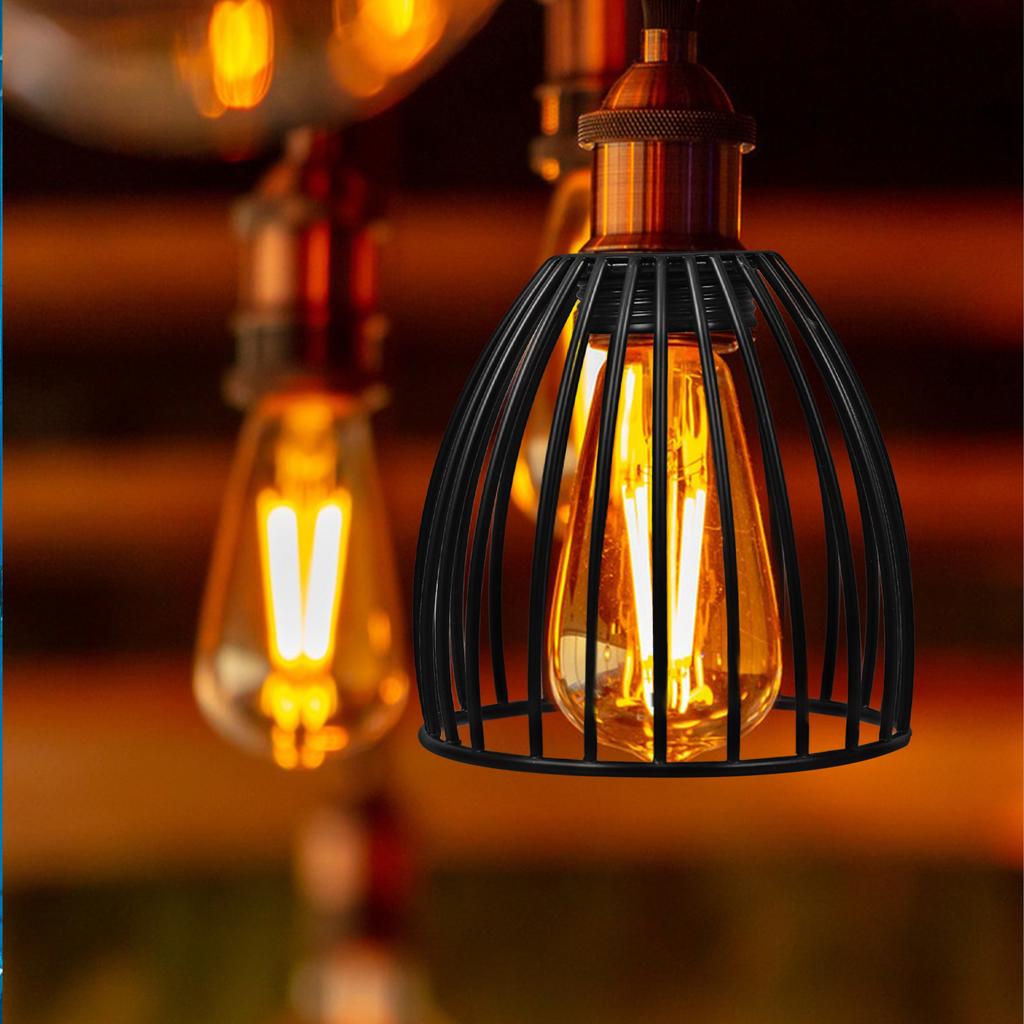 1pc Wrought Cage Lampshade Metal Drum Light Shade For Table Wall Floor Lamps Home Decor Hardware Hanging Bulb Cover