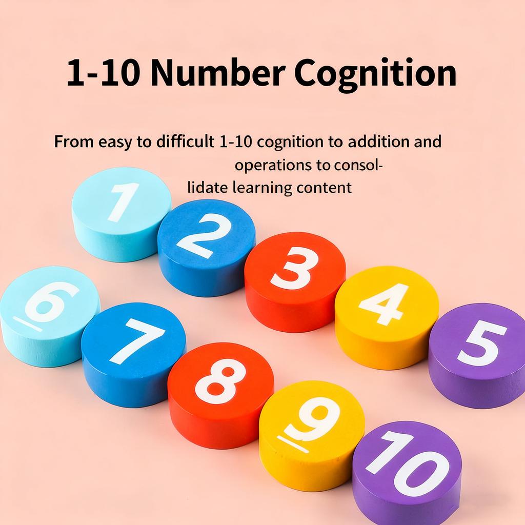 Digital Cognition Enlightenment Addition And Subtraction Training Teaching Aids Set Wooden Learning Toys