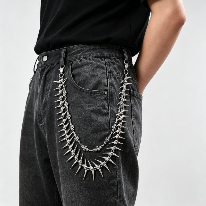 Trendige Fischgräten-Unregelmäßige Hosenkette & Halsketten-Accessoire gray