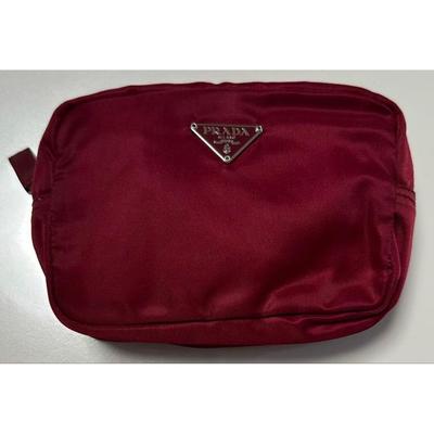 Used PRADA Burgundy Pouch