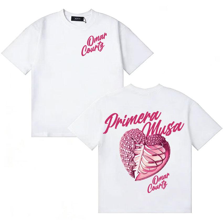 Rapper Omar Courtz Erste Muse Herz Grafiken Oberteile Unisex Damen Ästhetisches Gemütliches T-Shirt Übergroß Jugendliche Kurzarm-T-Shirt