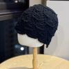New Double Layered Hand Crocheted Pullover Hat for Women In Autumn and Winter Korean Version Versatile Warm Knitted Woolen Hat Trendy Baotou Hat