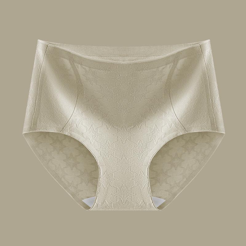 Women's Plus Size Seamless High-Waisted Cotton & Mulberry Silk Antibacterial Tummy Control Butt Lifting Underwear