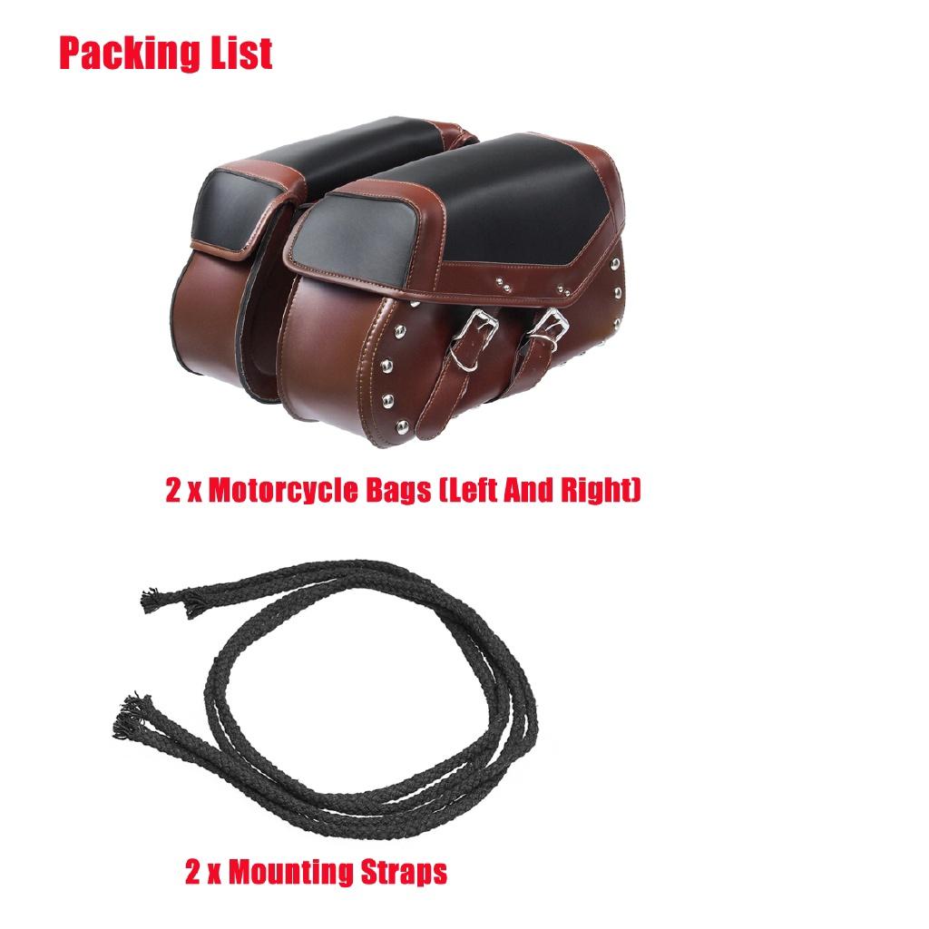 Bike Side Storage Fork Tool Pouch for Harley for Honda 1 Pair 2pcs Universal Motorcycle Saddle Bags