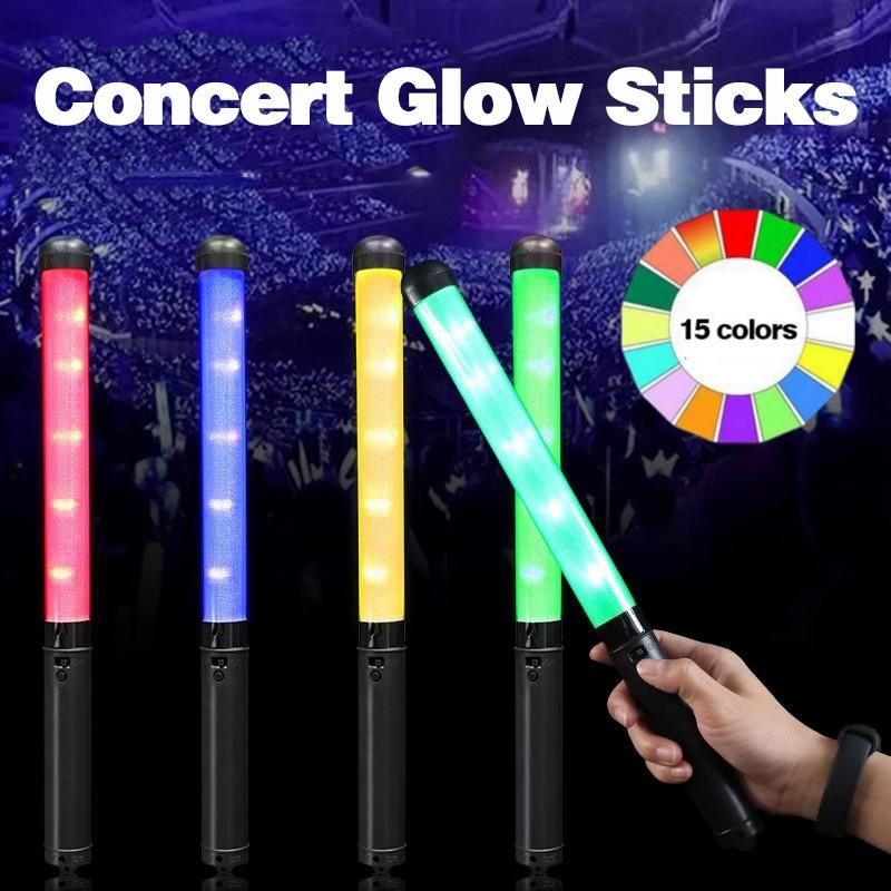 1-10Pcs K-Pop Lightstick Led Glow Sticks 15 Color Reusable Concert Stick Led Flashing Glowsticks Birthday Wedding Party Favor