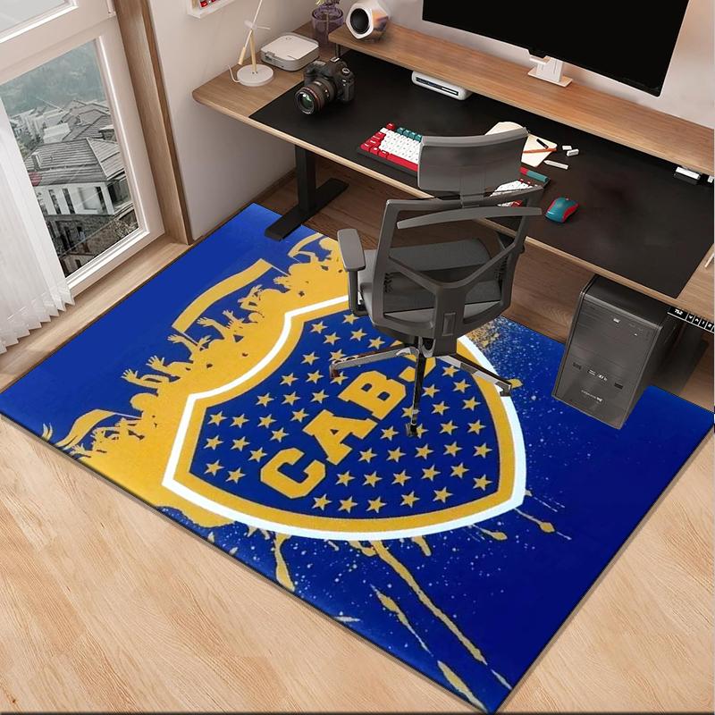 Football Club Emblem Office Rug Chair Mat, Game Carpet, Suitable for Front Door, Bedroom, Living Room, Desk, Holiday Gift