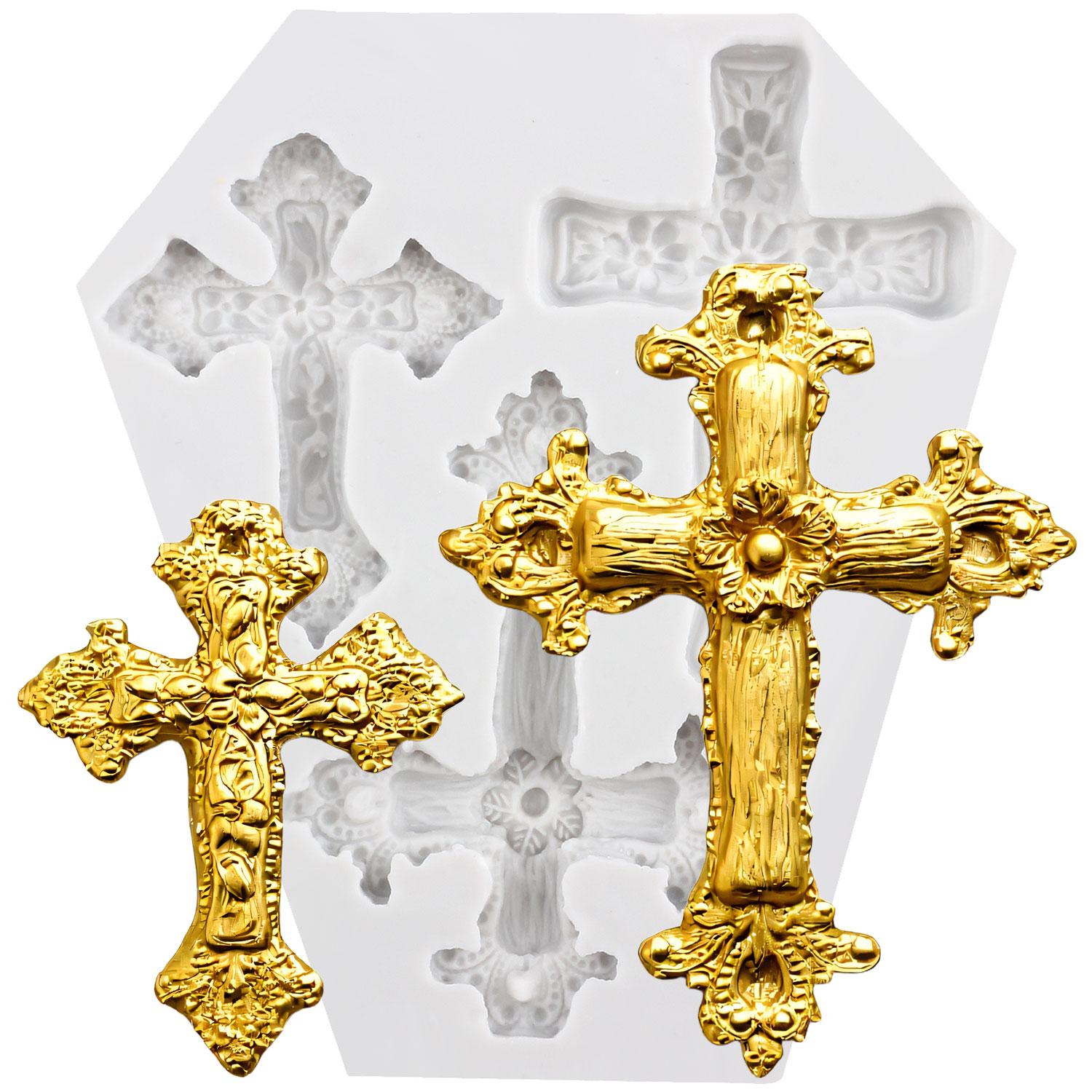 

Cross Silicone Mold Cross Fondant Molds Cake Decorating Tools Cupcake Topper Candy Sugar Craft Gum Paste Polymer Clay серый