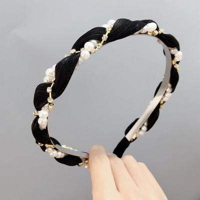 [brisand] Fashion Wide Diamond Pearl Hairband Womens Hair Head Hoop Girls Hair Headband