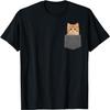 Funny Cat In Pocket Shirt Gift for Women Men Boy Girl Kids T-Shirt
