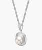 Mcel Silver Empathy Pearl Pendant - White