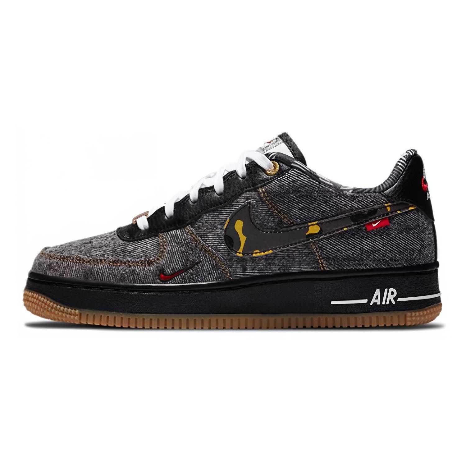 (GS) Nike Air Force 1 LV8 Remix Black Kids DB1976-001 EU 37.5