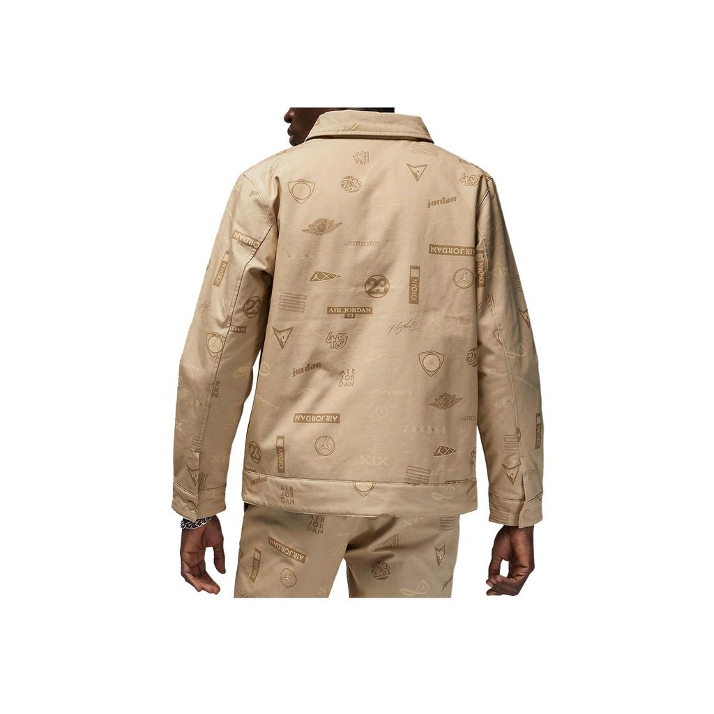 Jordan Printed Woven Sports Jacket Men Outerwear Desert-Yellow DV7564-254