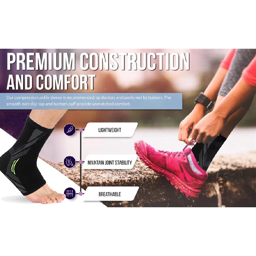 Sports Ankle Brace Compression Strap Sleeves Support 3D Weave Elastic Bandage Foot Protective Gear Gym Fitness Ankle